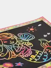 Угольный раскраска-царапка большая, 19*26 см