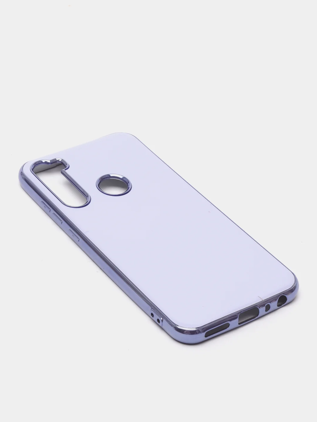 Лавандовый чехол Xiaomi Redmi Note 8 2019/21 цветной, силиконовый, с глянцевой рамкой (Редми Нот 8)