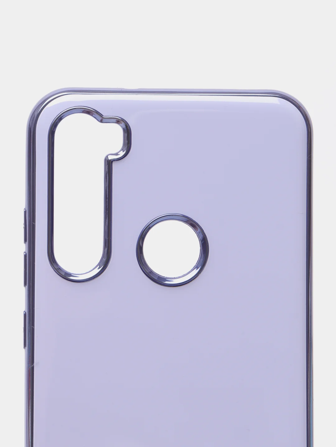 Лавандовый чехол Xiaomi Redmi Note 8 2019/21 цветной, силиконовый, с глянцевой рамкой (Редми Нот 8)
