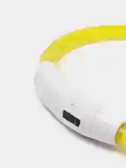 Желтый светящийся ошейник для собак