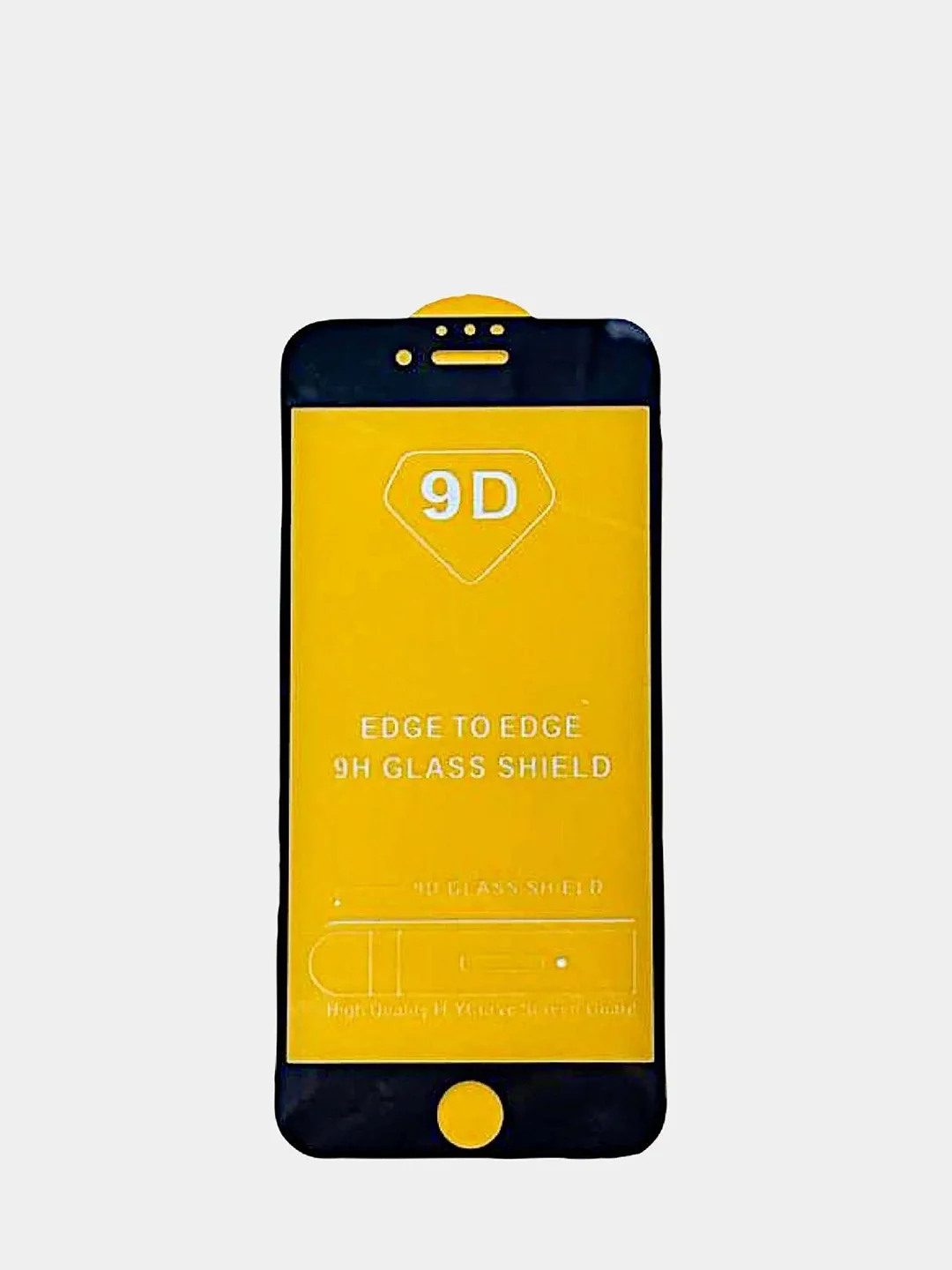 Черный защитное стекло 9D для iPhone 6, 6s, 6 Plus на полный экран