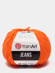Оранжевый пряжа YarnArt Jeans, 50 г, 160 м