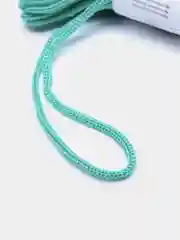 Бирюзовый шнур вязанный цветной