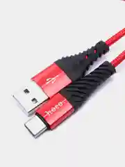 Красный кабель для зарядки и передачи данных Hoco X38 Type-C для Android (1м), кабель зарядный