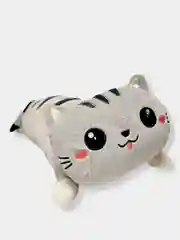 Серый мягкая игрушка подушка Кот батон, 50 см