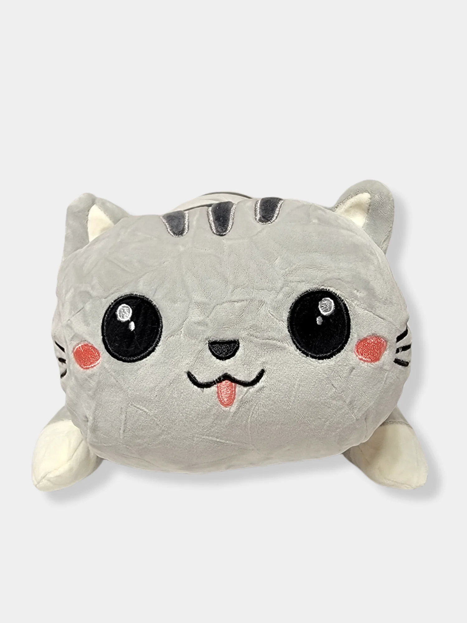 Серый мягкая игрушка подушка Кот батон, 50 см