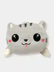 Серый мягкая игрушка подушка Кот батон, 50 см