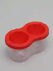 Красный стакан непроливайка, два отделения