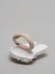 Белый резинки для волос, 2 штуки