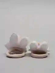 Белый резинки для волос, 2 штуки