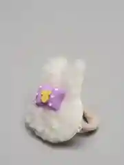 Белый резинки для волос, 2 штуки