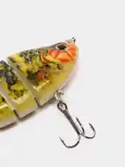 Оливковый воблер рыболовный 6 секционный, сегментный 3D, 10 см, 18 г, приманка наживка