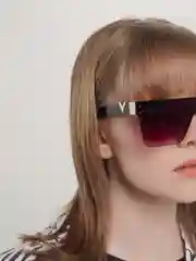Черный солнцезащитные очки, авиаторы, UV 100%