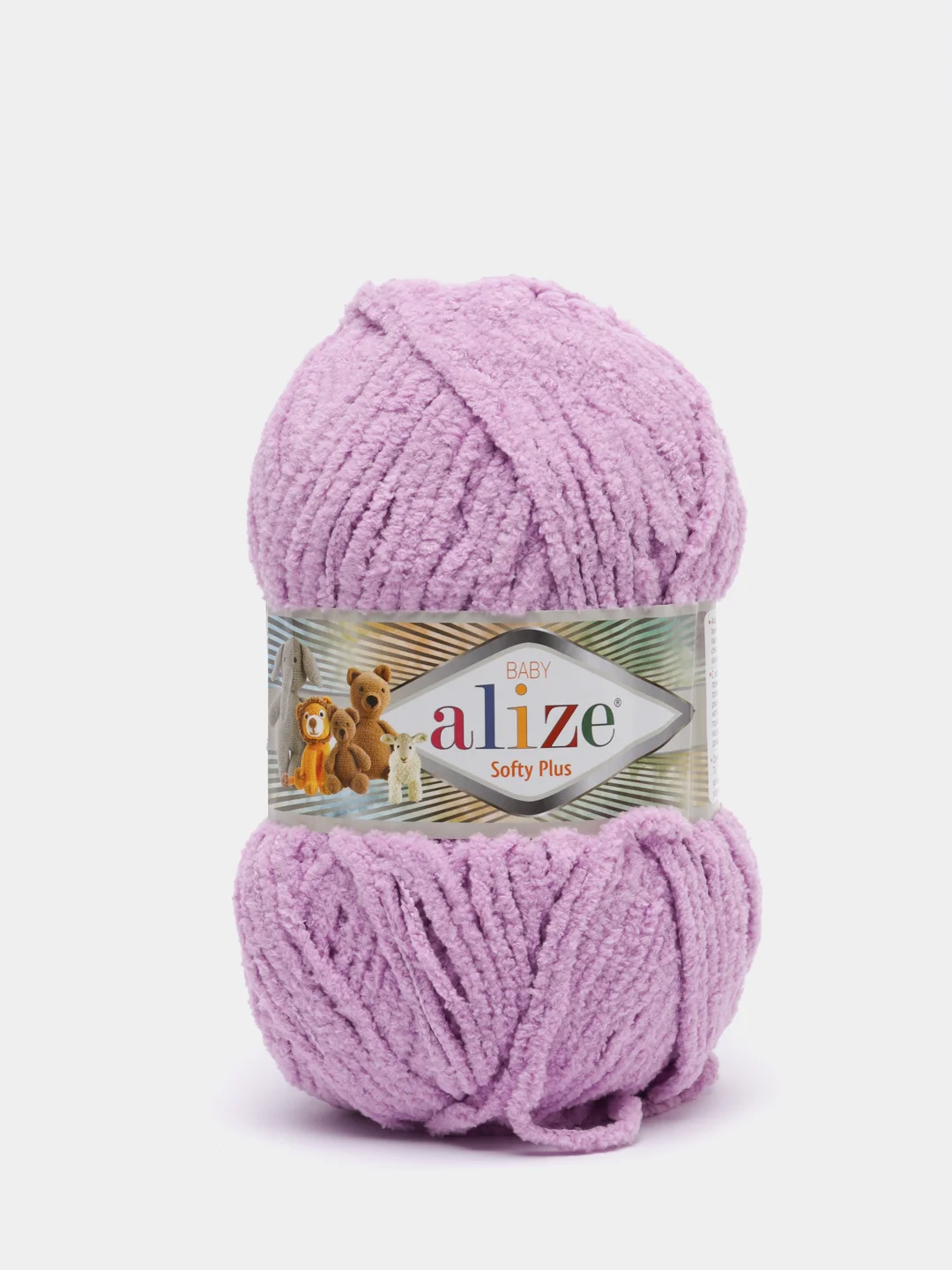 Лавандовый пряжа плюшевая Alize Softy Plus, микрополиэстер, 100 г, 120 м