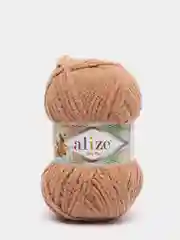 Бежевый пряжа плюшевая Alize Softy Plus, микрополиэстер, 100 г, 120 м
