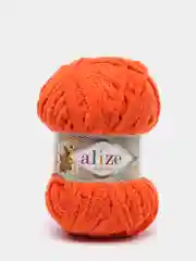 Оранжевый пряжа плюшевая Alize Softy Plus, микрополиэстер, 100 г, 120 м