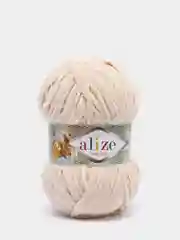 Кремовый пряжа плюшевая Alize Softy Plus, микрополиэстер, 100 г, 120 м