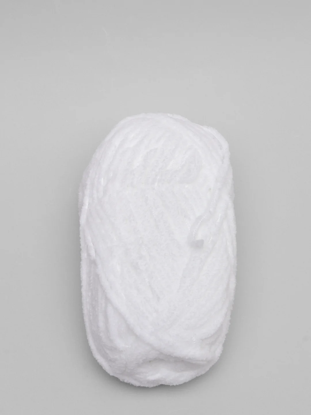 Белый пряжа плюшевая Alize Softy Plus, микрополиэстер, 100 г, 120 м