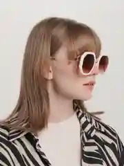 Бежевый очки солнцезащитные женские