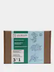 Набор деревянных конструкторов UNIWOOD Динозаврики с дополненной реальностью / 3 в 1/
