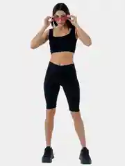 Черный велосипедки женские из трикотажа, лапша