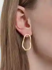 Золотой абстрактные женские овальные серьги