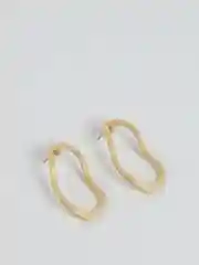 Золотой абстрактные женские овальные серьги