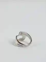 Серебряный кольцо двойное геометрическое "Капля"