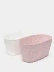 Розовый горшок кашпо для цветов Бабочка 3D эффект