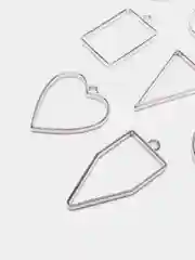 Серебряный металлическая рамка - сеттинг, для заливки эпоксидной смолой