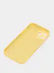 Желтый силиконовый чехол iPhone 12 Pro Max, Silicone Case, с закрытым низом и защитой камеры