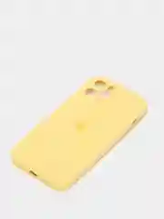 Желтый силиконовый чехол iPhone 12 Pro Max, Silicone Case, с закрытым низом и защитой камеры