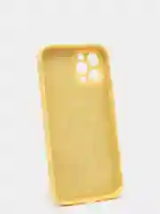 Желтый силиконовый чехол iPhone 12 Pro Max, Silicone Case, с закрытым низом и защитой камеры