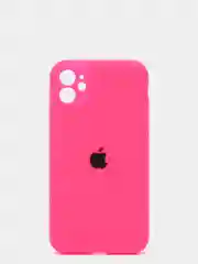 Фуксия силиконовый чехол iPhone 11, Silicone Case, с закрытым низом и защитой камеры