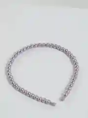 Серый меланж ободок из жемчужин