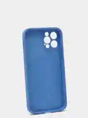 Синий силиконовый чехол iPhone 12 Pro, Silicone Case, с закрытым низом и защитой камеры