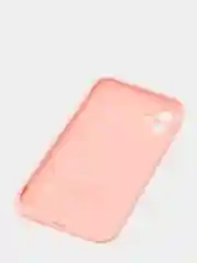 Розовый силиконовый чехол iPhone 11, Silicone Case, с закрытым низом и защитой камеры