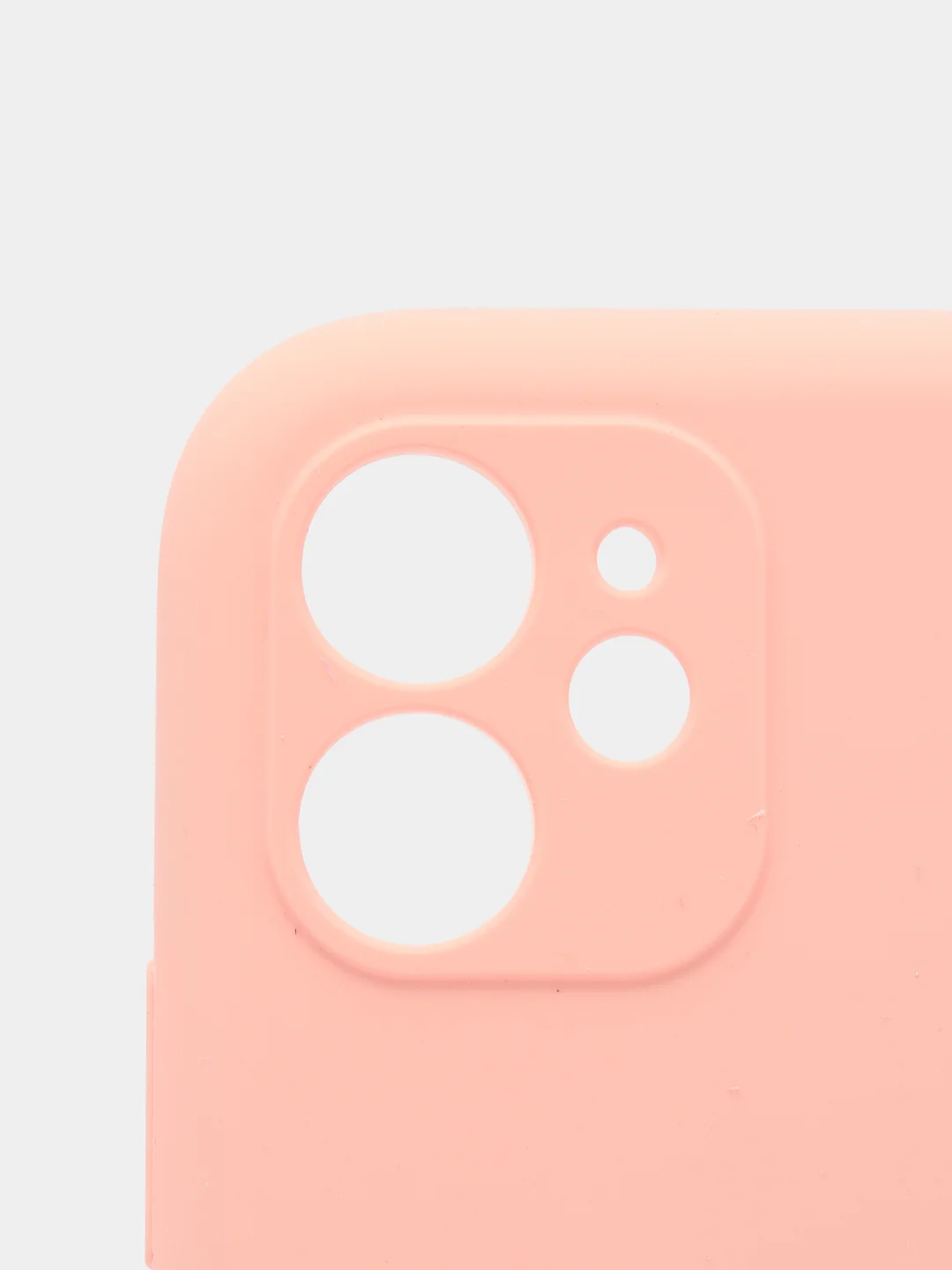 Розовый силиконовый чехол iPhone 11, Silicone Case, с закрытым низом и защитой камеры