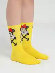 Лимонный носки унисекс из хлопка, высокие