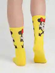 Лимонный носки унисекс из хлопка, высокие