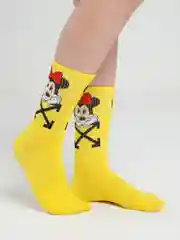 Лимонный носки унисекс из хлопка, высокие