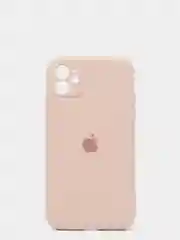 Пудровый силиконовый чехол iPhone 11, Silicone Case, с закрытым низом и защитой камеры