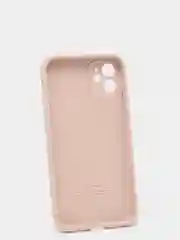 Пудровый силиконовый чехол iPhone 11, Silicone Case, с закрытым низом и защитой камеры