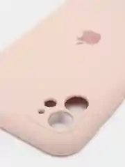 Пудровый силиконовый чехол iPhone 11, Silicone Case, с закрытым низом и защитой камеры
