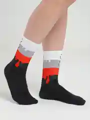 Черный носки высокие из хлопка, унисекс