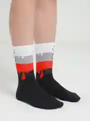 Черный носки высокие из хлопка, унисекс