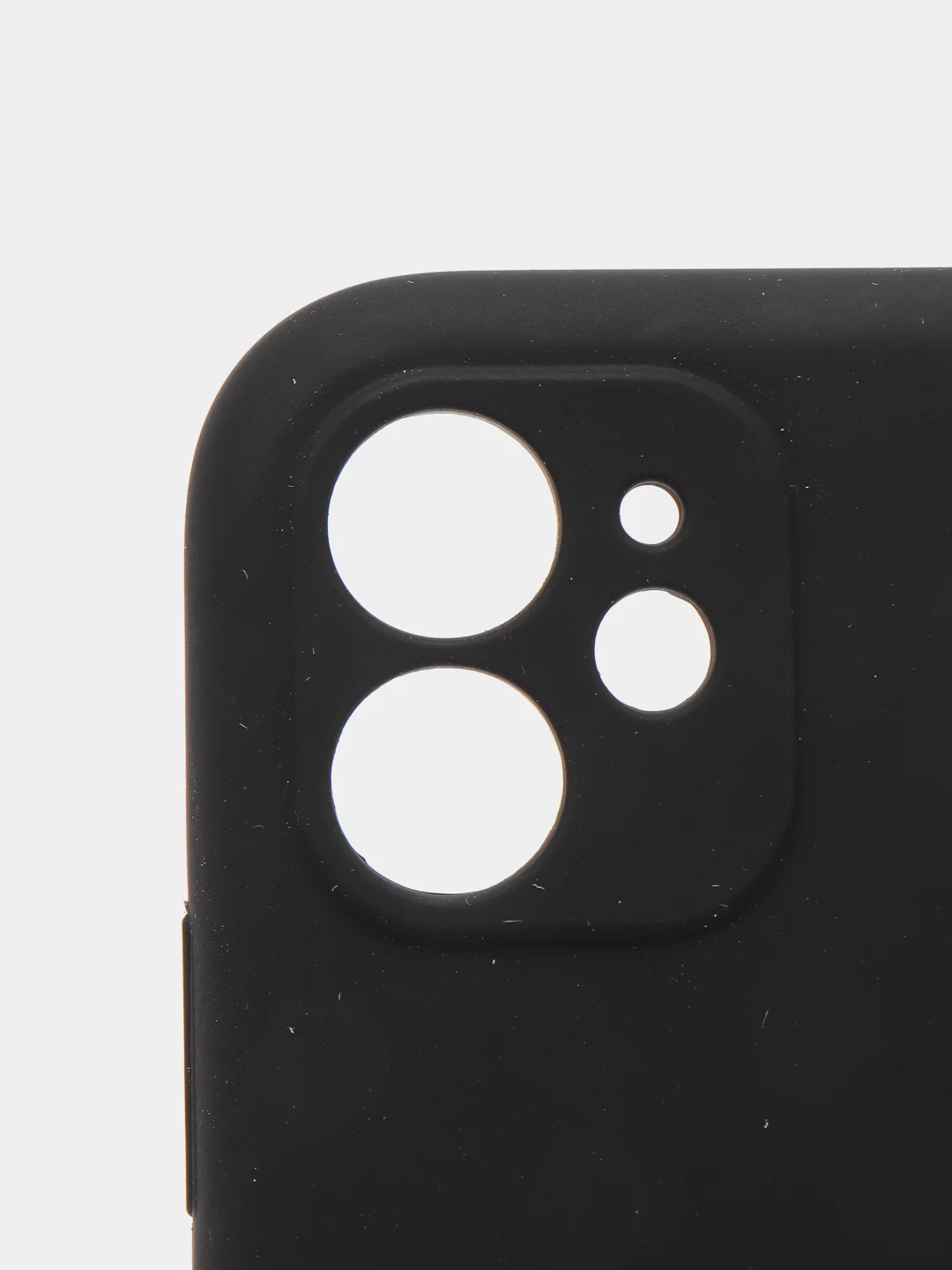 Черный силиконовый чехол iPhone 11, Silicone Case, с закрытым низом и защитой камеры