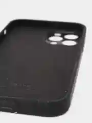 Черный силиконовый чехол iPhone 12 Pro, Silicone Case, с закрытым низом и защитой камеры