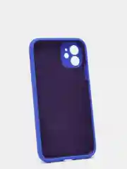 Синий силиконовый чехол iPhone 11, Silicone Case, с закрытым низом и защитой камеры