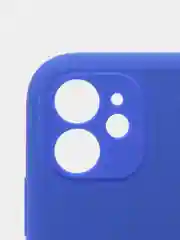 Синий силиконовый чехол iPhone 11, Silicone Case, с закрытым низом и защитой камеры